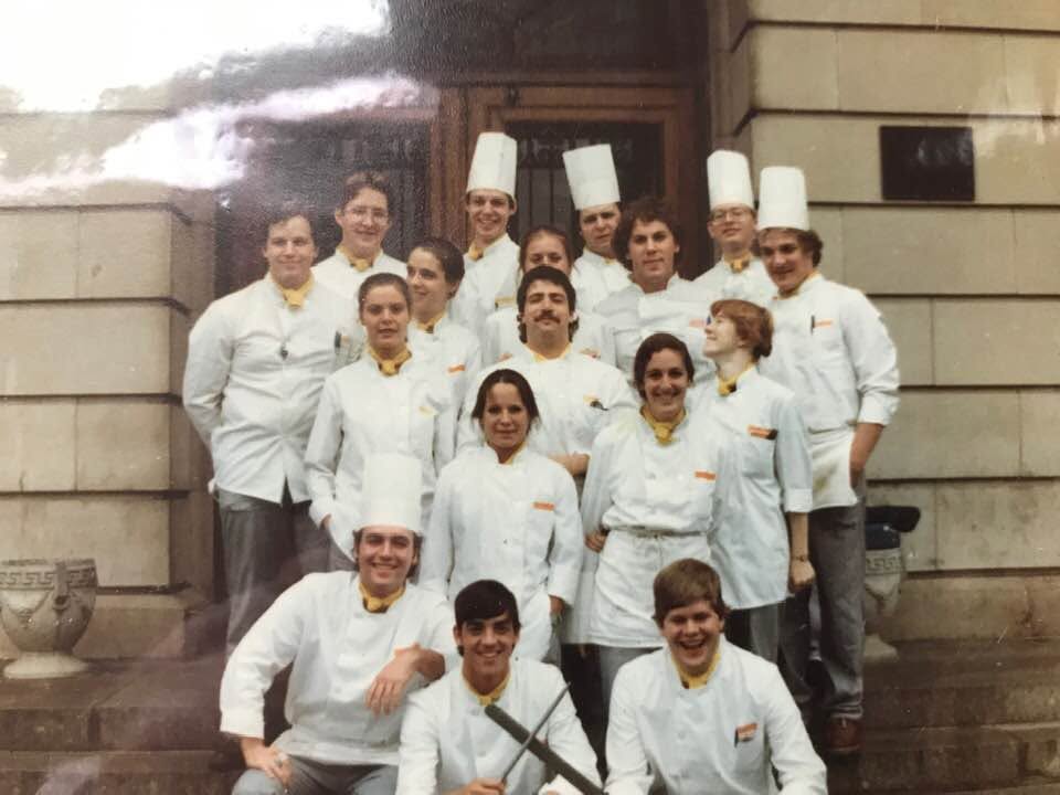 Todd Clore with his culinary school class